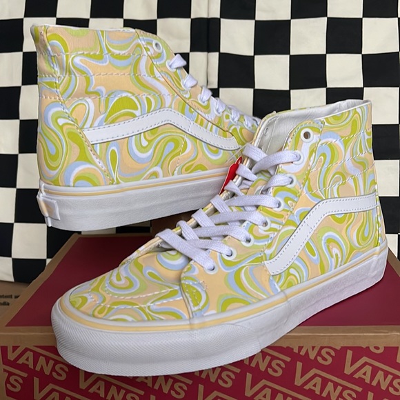 Vans Sk8-Hi Tapered Swirl Lime Cream WMNS sneakers - Picture 9 of 16